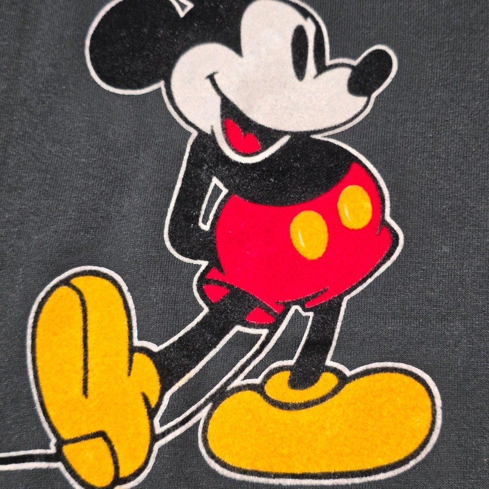 Vintage Disney Character Fashions Mickey Mouse Sweatshirt Medium Black Striped - Picture 2 of 13